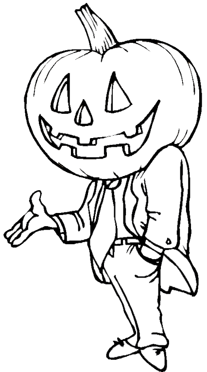 coloriage gentlemen citrouille halloween